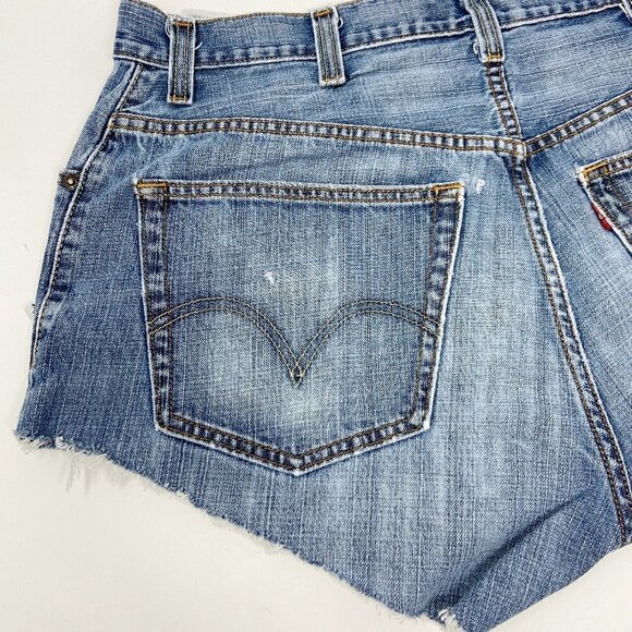 LEVI'S | Distressed Denim Cut-Off Shorts - Picture 5 of 14